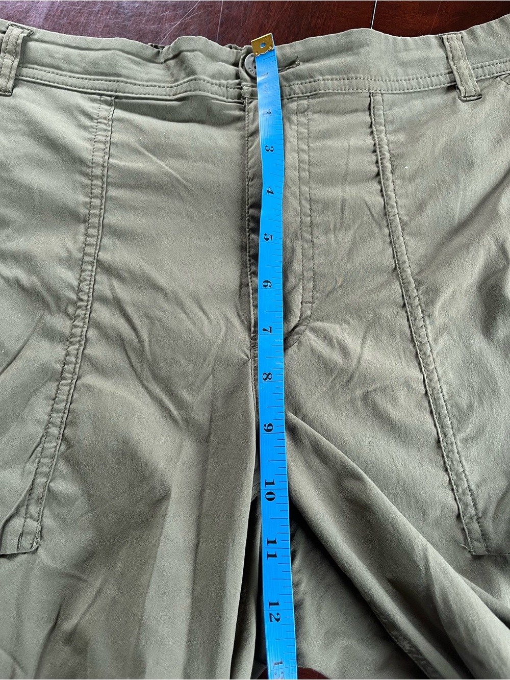 REI Nylon & Spandex Army Green Lightweight Hiking Camping Pants Size 14 - Picture 12 of 15